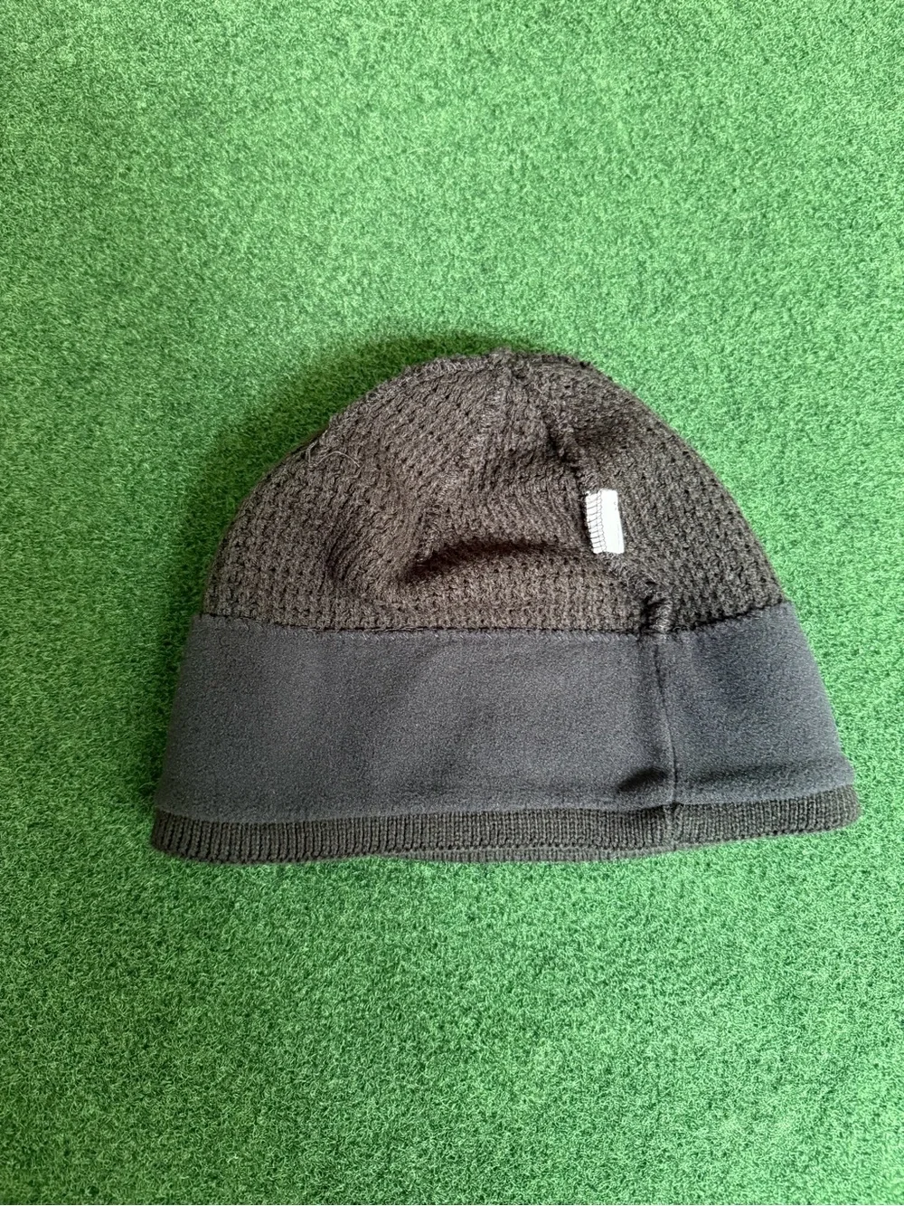 The North Face Black Knit Beanie with White Logo
